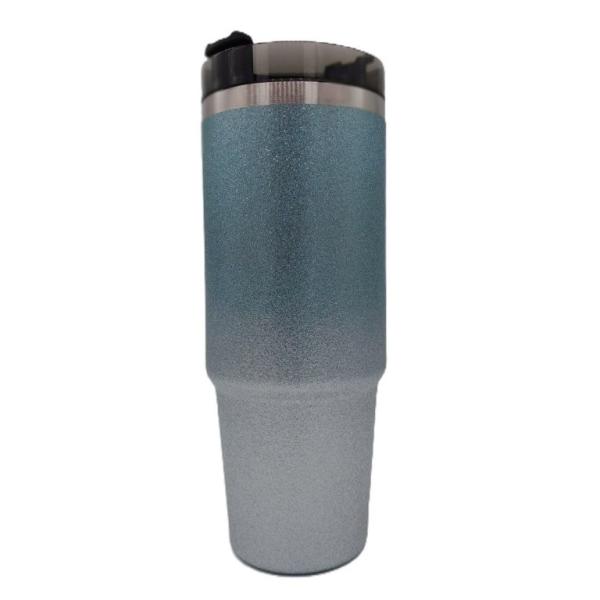 Trinkbecher Glitzer blau groß